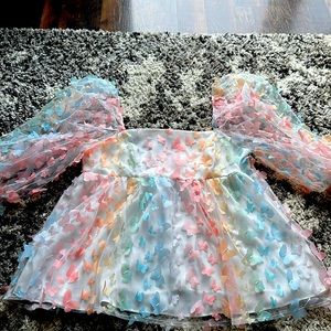 Butter fly poof arm shirt